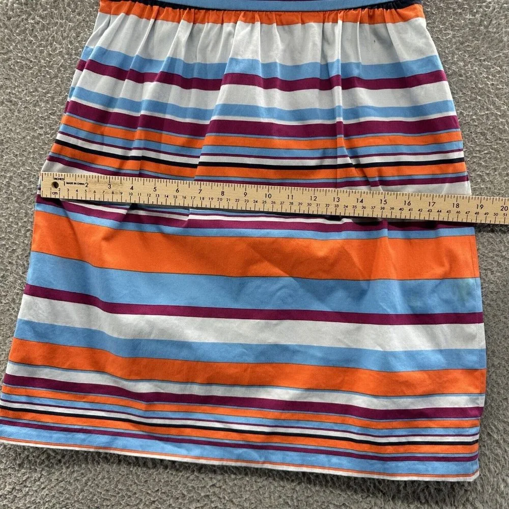 J. Crew Skirt Women's‎ 2 Multi Colored Striped Pocket Tube Skirt Ladies 2